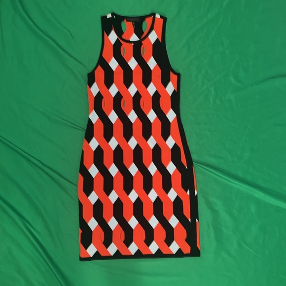 Rag & Bone Olympia Geometric Patterned Sleeveless Knit Dress size XXS - Picture 2 of 6